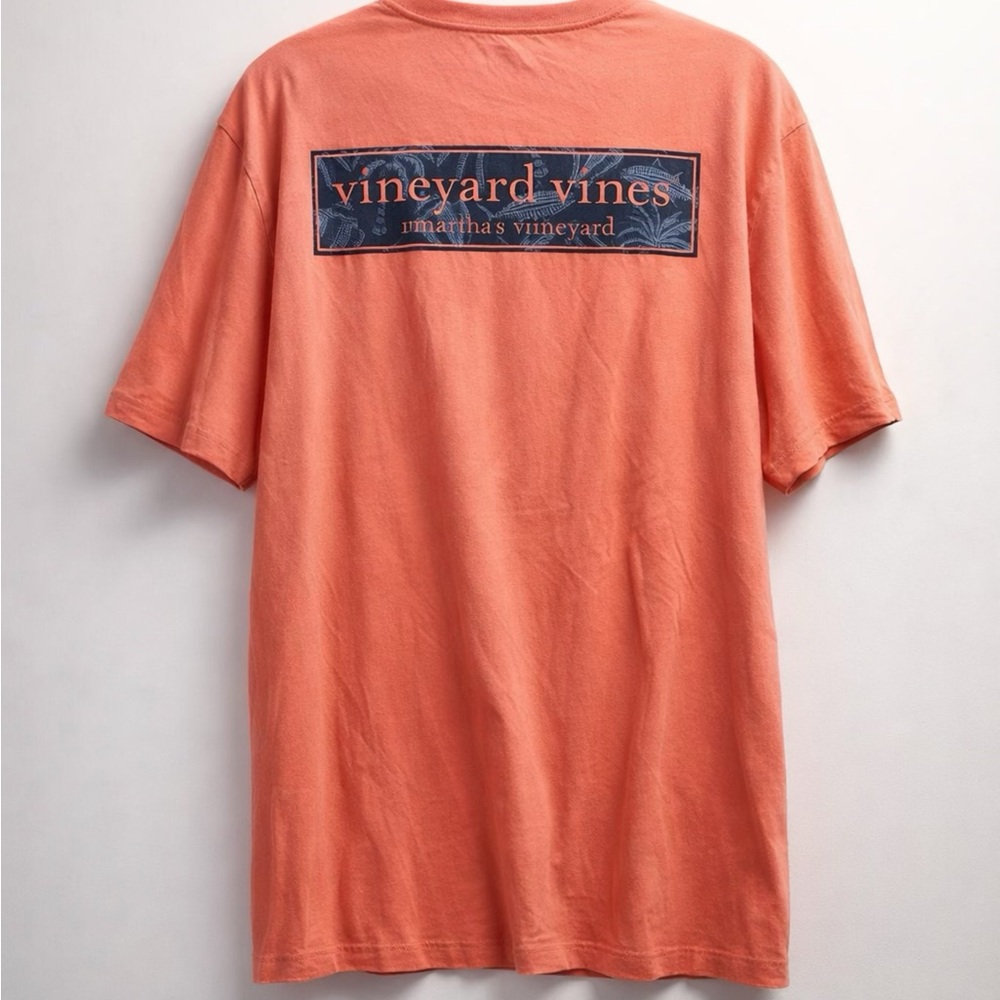 Vineyard Vines Men's Coral Short Sleeve Tee - Picture 3 of 4